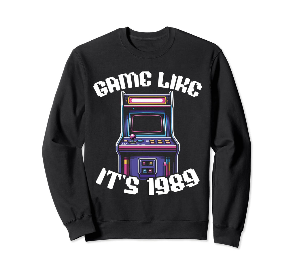 80S Arcade Nostalgia Pixel Art Video Sweatshirt - Unique Graphic Unisex - T-Shirt, Sweatshirt, Hoodie
