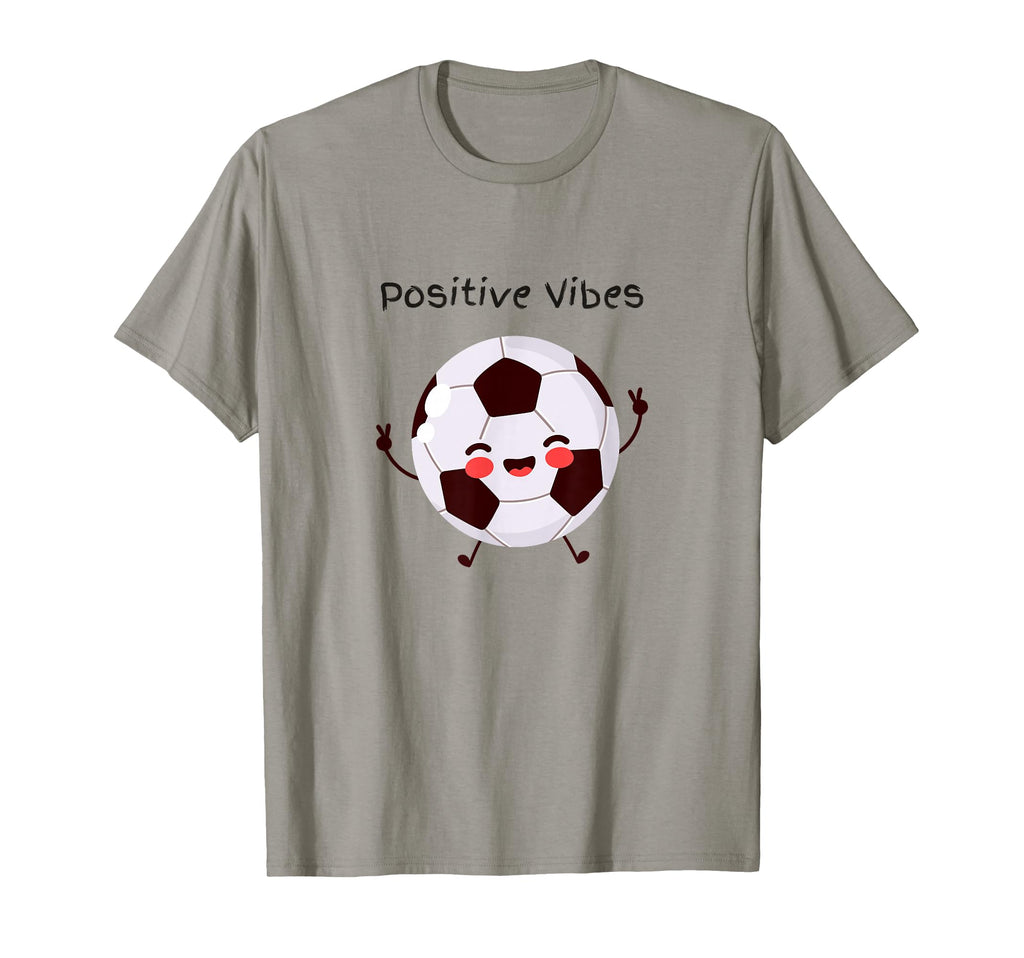 Positive Vibes Soccer Ball Happy T-Shirt - Minimalist Print Men Women - T-Shirt, Sweatshirt, Hoodie