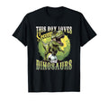 This Loves Soccer And Dinosaurs Playing T-Shirt - Graphic Print for Adults - T-Shirt, Sweatshirt, Hoodie