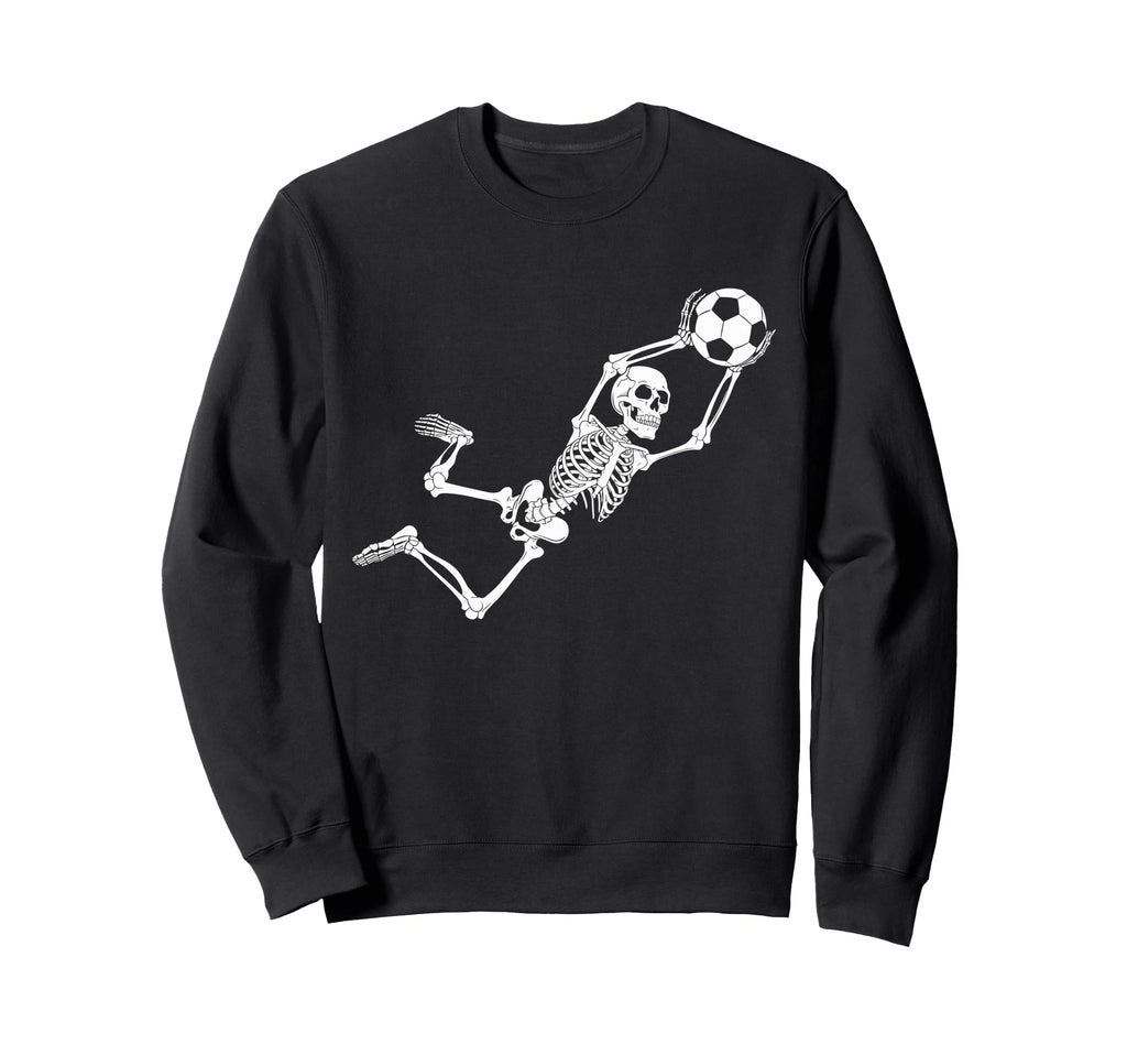 Funny Skeleton Soccer Lovers Spooky Sweatshirt - Graphic Print for Adults - T-Shirt, Sweatshirt, Hoodie