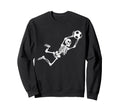 Funny Skeleton Soccer Lovers Spooky Sweatshirt - Graphic Print for Adults - T-Shirt, Sweatshirt, Hoodie