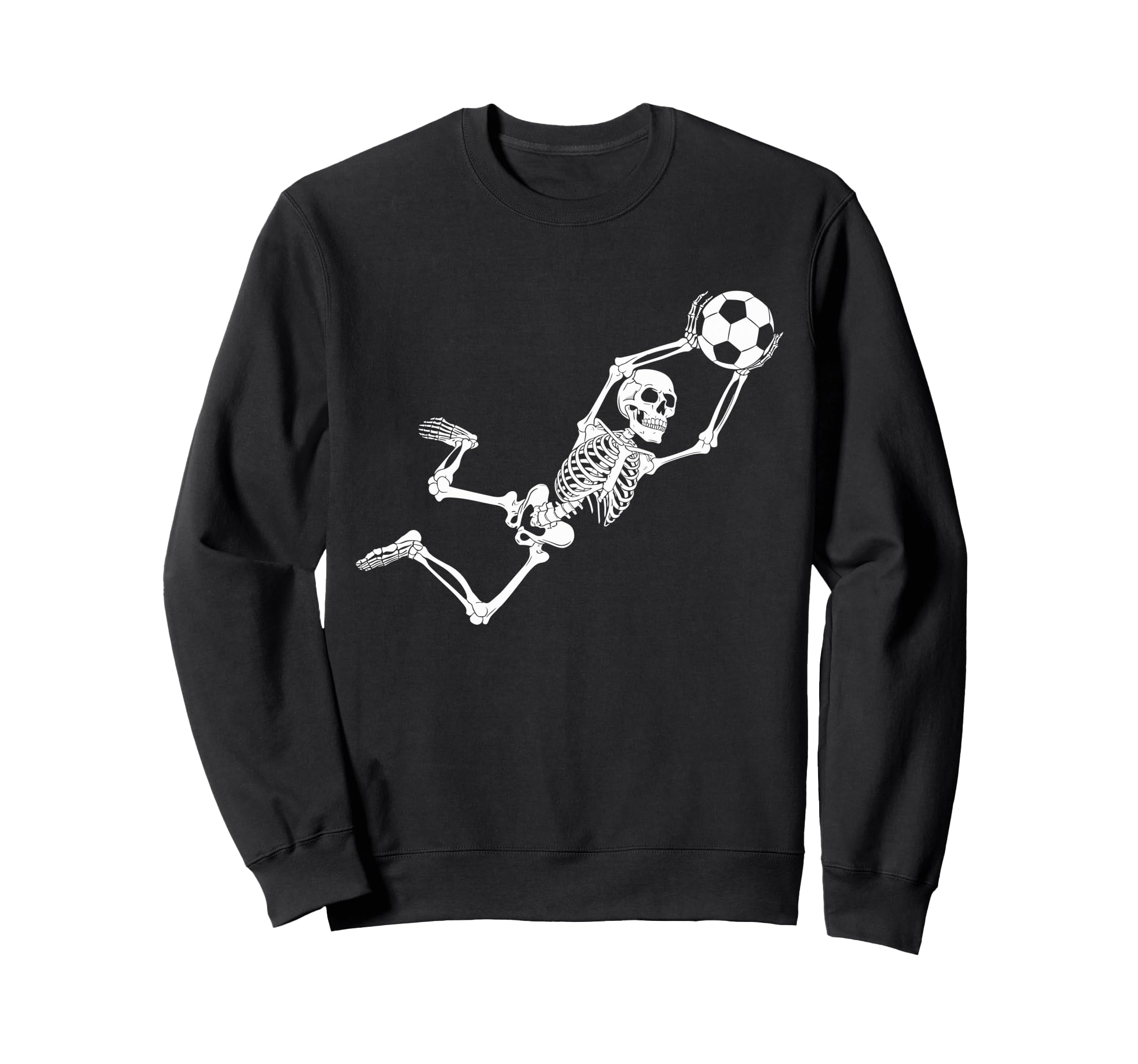 Funny Skeleton Soccer Lovers Spooky Sweatshirt - Graphic Print for Adults - T-Shirt, Sweatshirt, Hoodie