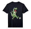 T Rex Playing Soccer Dinosaur Soccer T-Shirt - Aesthetic Graphic Unisex - T-Shirt, Sweatshirt, Hoodie