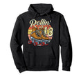 13Th Bday Outfit 13 Year Old Rolling Into Hoodie - Graphic Print Men Women - T-Shirt, Sweatshirt, Hoodie