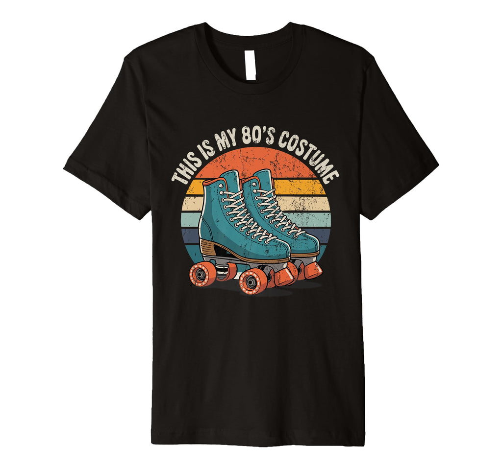 Roller Skates This Is My 80S Costume T-Shirt - Minimalist Print Men Women - T-Shirt, Sweatshirt, Hoodie