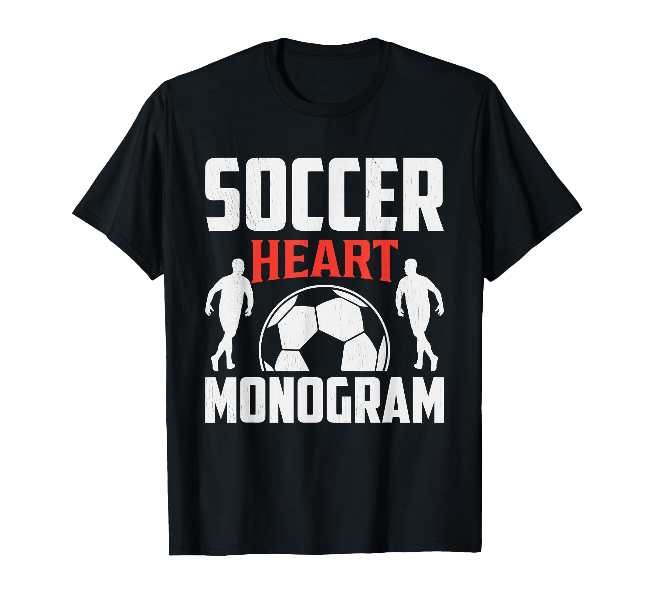 Football Jersey Soccer Heart Monogram T-Shirt - Aesthetic Graphic Men Women - T-Shirt, Sweatshirt, Hoodie