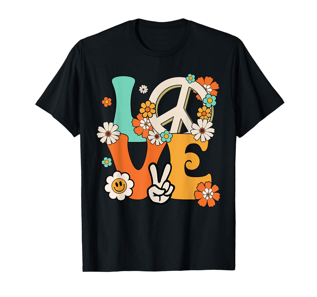 Peace Sign Love 60S 70S Hippie T-Shirt - Streetwear Style Men Women - T-Shirt, Sweatshirt, Hoodie