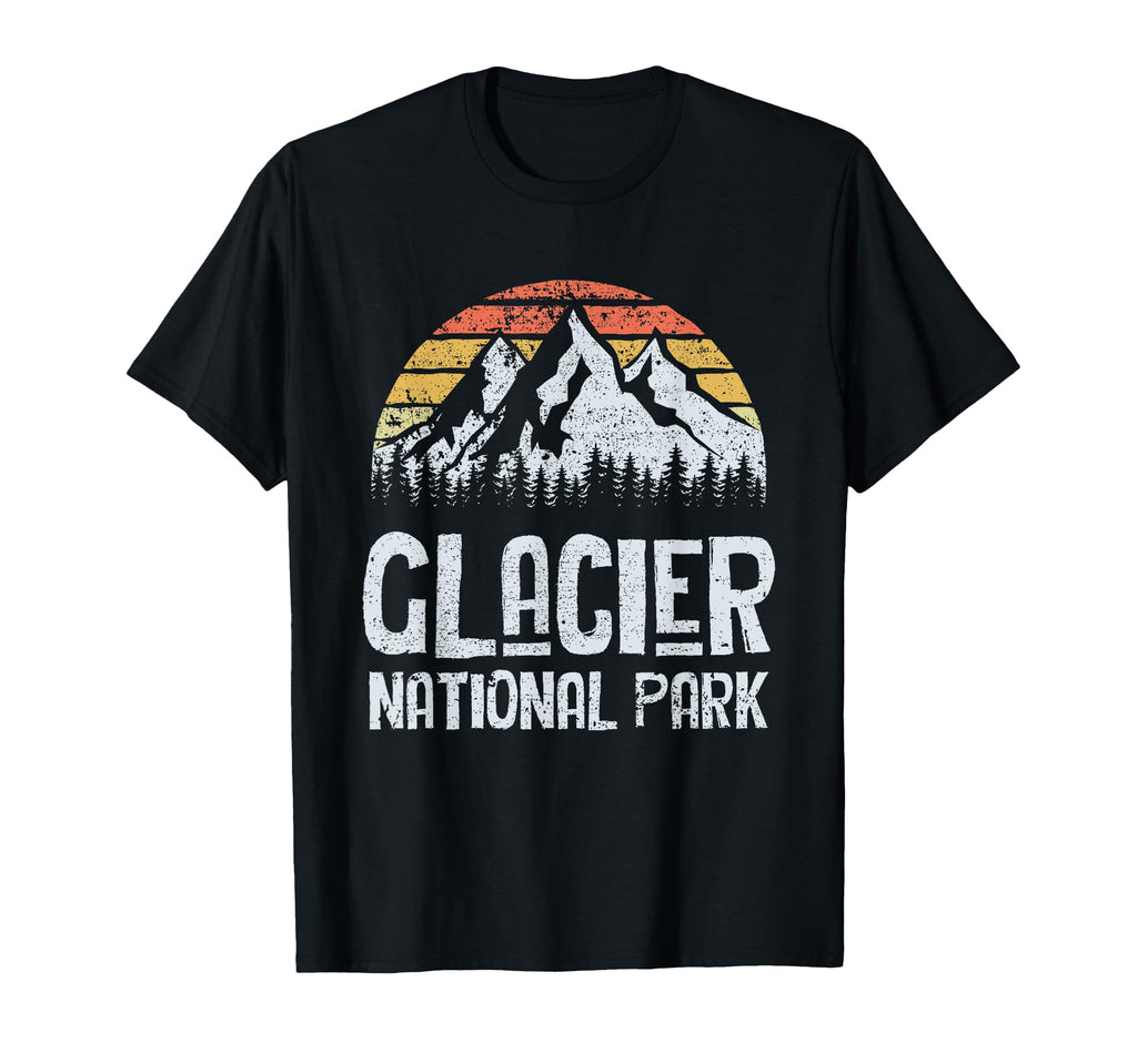 Glacier National Park Montana Hiking T-Shirt - Minimalist Print Unisex - T-Shirt, Sweatshirt, Hoodie