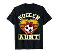 Soccer Aunt Sunset Heart Bow Proud T-Shirt - Aesthetic Graphic Men Women - T-Shirt, Sweatshirt, Hoodie