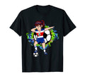 Dabbing Soccer Costa Rica Jersey Floral T-Shirt - Aesthetic Graphic Unisex - T-Shirt, Sweatshirt, Hoodie