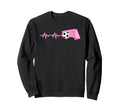 Heartbeat Football Soccer Goalie Sweatshirt - Aesthetic Graphic Unisex - T-Shirt, Sweatshirt, Hoodie
