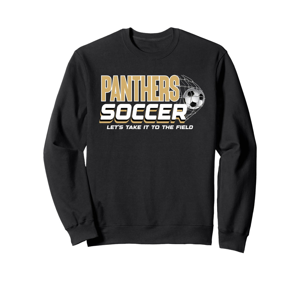 Gold Panthers Soccer Mom Game Day Sweatshirt - Minimalist Print for Adults - T-Shirt, Sweatshirt, Hoodie