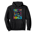 Best 1963 Birthday Birth Year Cassette Hoodie - Novelty Apparel for Adults - T-Shirt, Sweatshirt, Hoodie