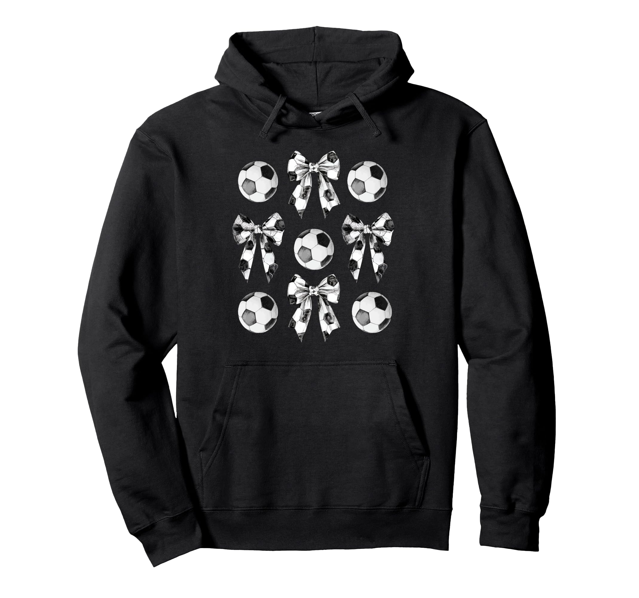 Coach Trainer Soccer Bow Coquette Mom Soccer Hoodie - Unique Graphic Unisex - T-Shirt, Sweatshirt, Hoodie