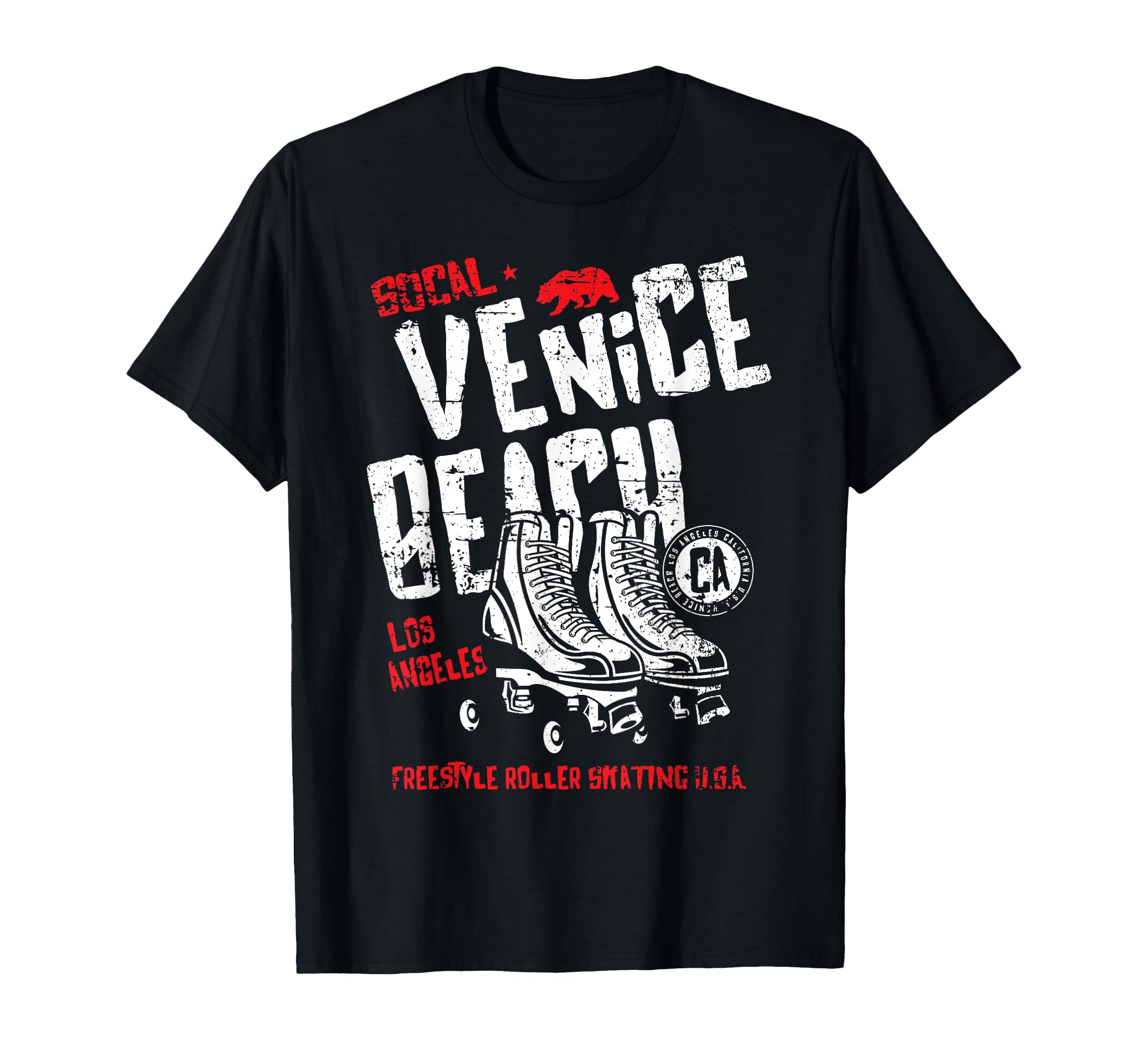 Venice Beach California Roller Skate T-Shirt - Custom Art Print Unisex - T-Shirt, Sweatshirt, Hoodie