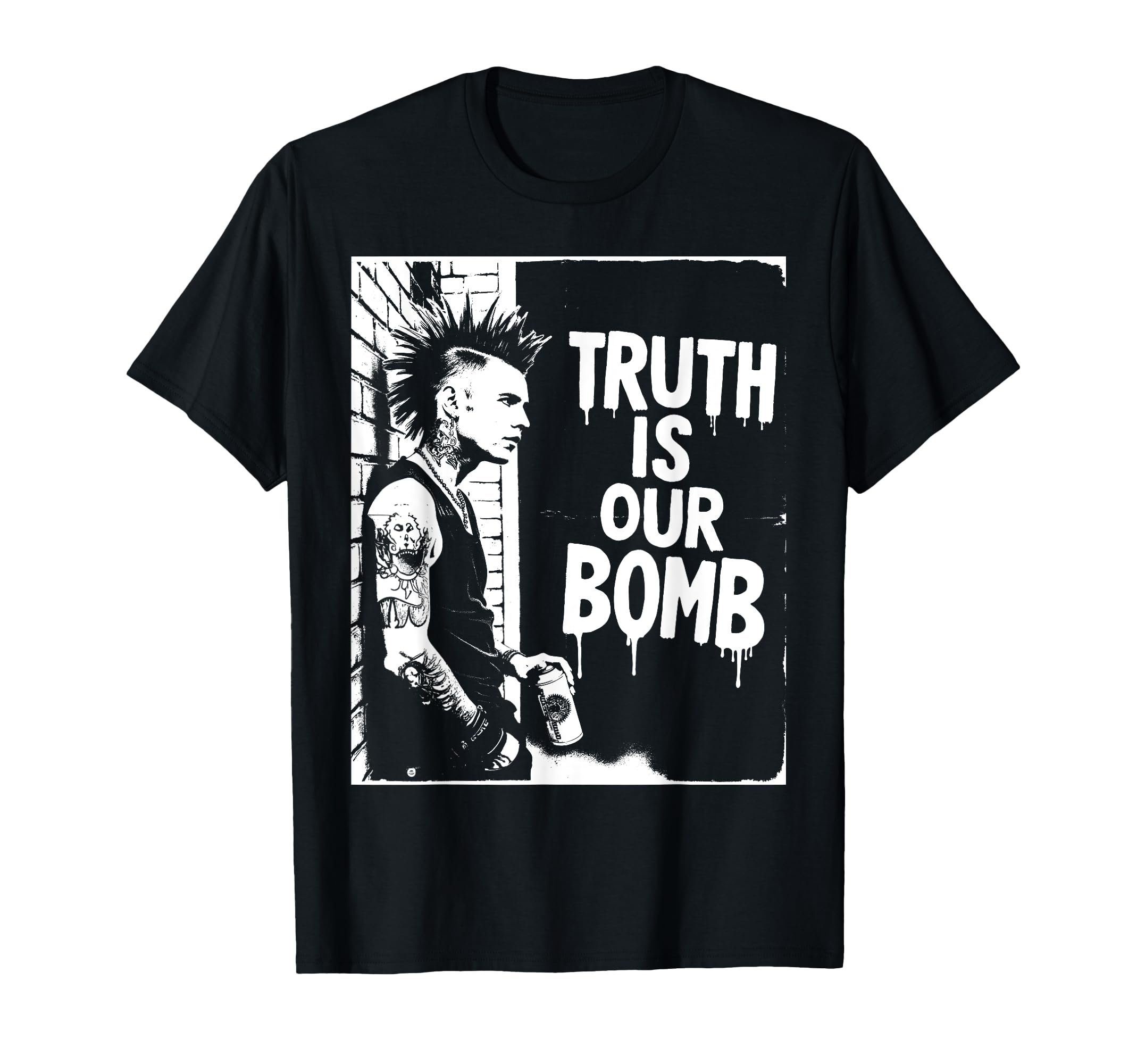 Punk Rock 90S Grunge Distressed T-Shirt - Casual Everyday Wear Men Women - T-Shirt, Sweatshirt, Hoodie
