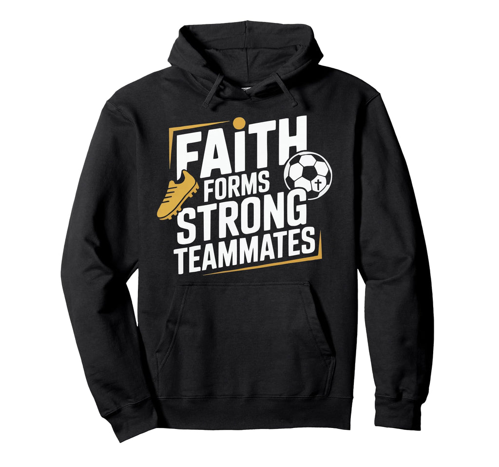Christian Soccer Player Religious Hoodie - Casual Everyday Wear Men Women - T-Shirt, Sweatshirt, Hoodie