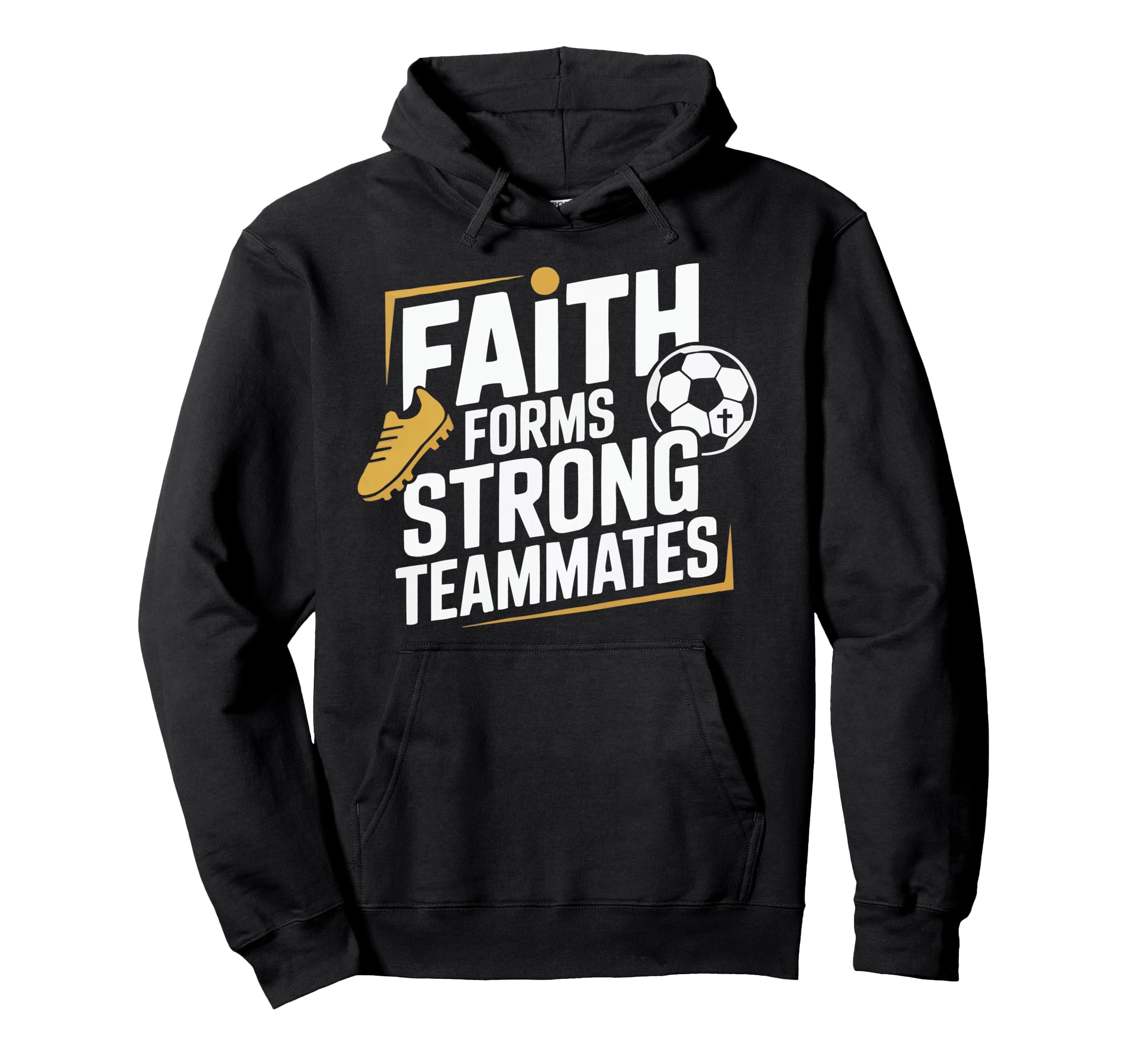 Christian Soccer Player Religious Hoodie - Casual Everyday Wear Men Women - T-Shirt, Sweatshirt, Hoodie