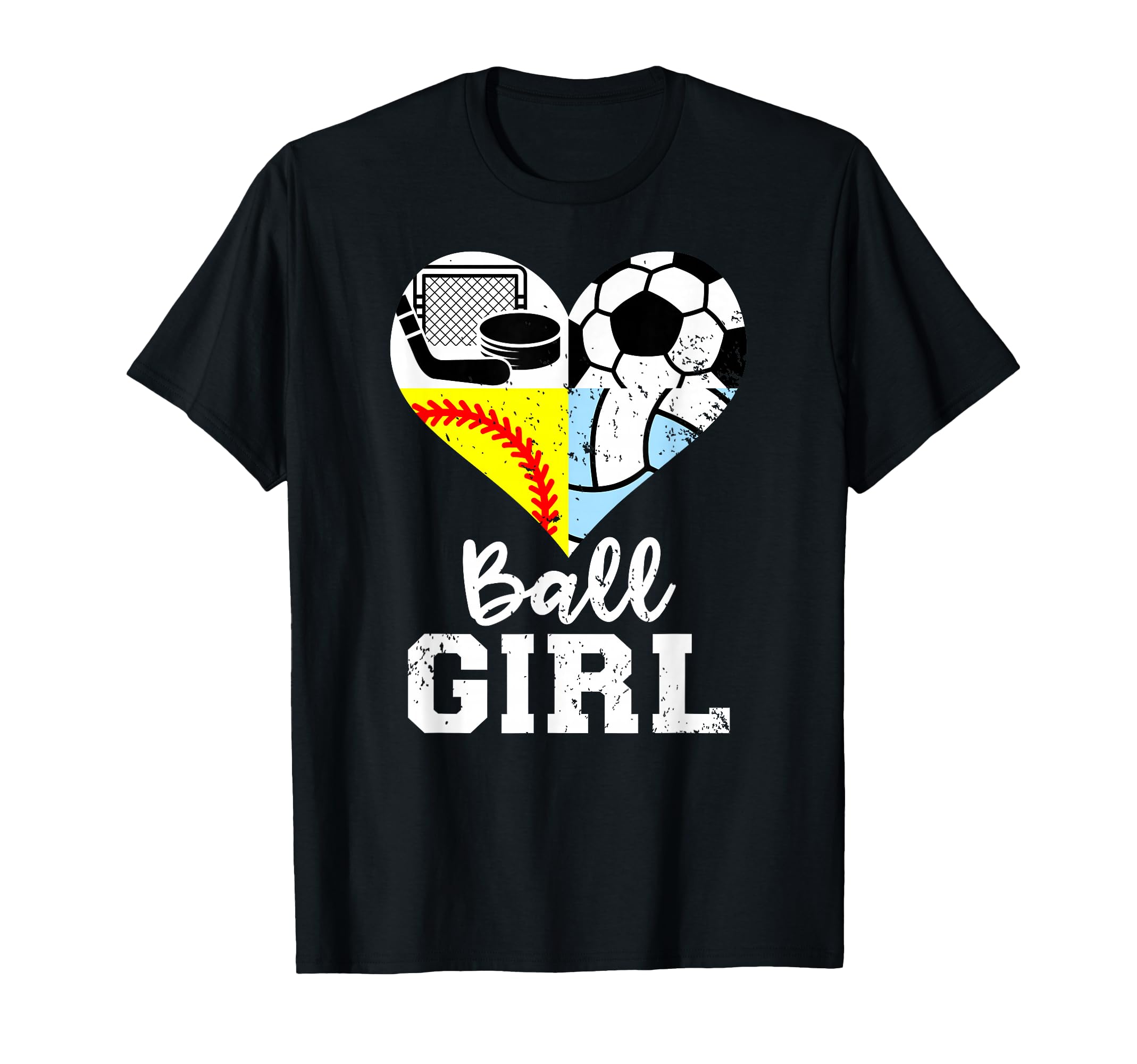 Ball Heart Soccer Softball Volleyball T-Shirt - Novelty Apparel Unisex - T-Shirt, Sweatshirt, Hoodie