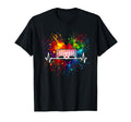 Soccer Heartbeat Colorful Splash Player T-Shirt - Unique Graphic Unisex - T-Shirt, Sweatshirt, Hoodie