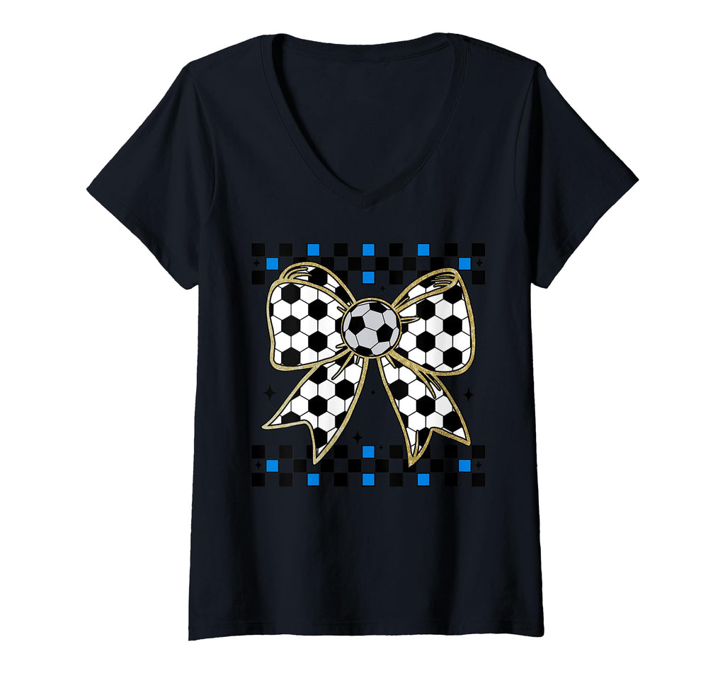Soccer Bow Checkered Ribbon Gift Sweatshirt - Novelty Apparel for Adults - T-Shirt, Sweatshirt, Hoodie