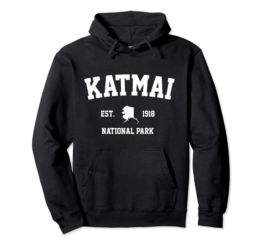 Katmai National Park Hiking Alaska Hoodie - Aesthetic Graphic Men Women - T-Shirt, Sweatshirt, Hoodie