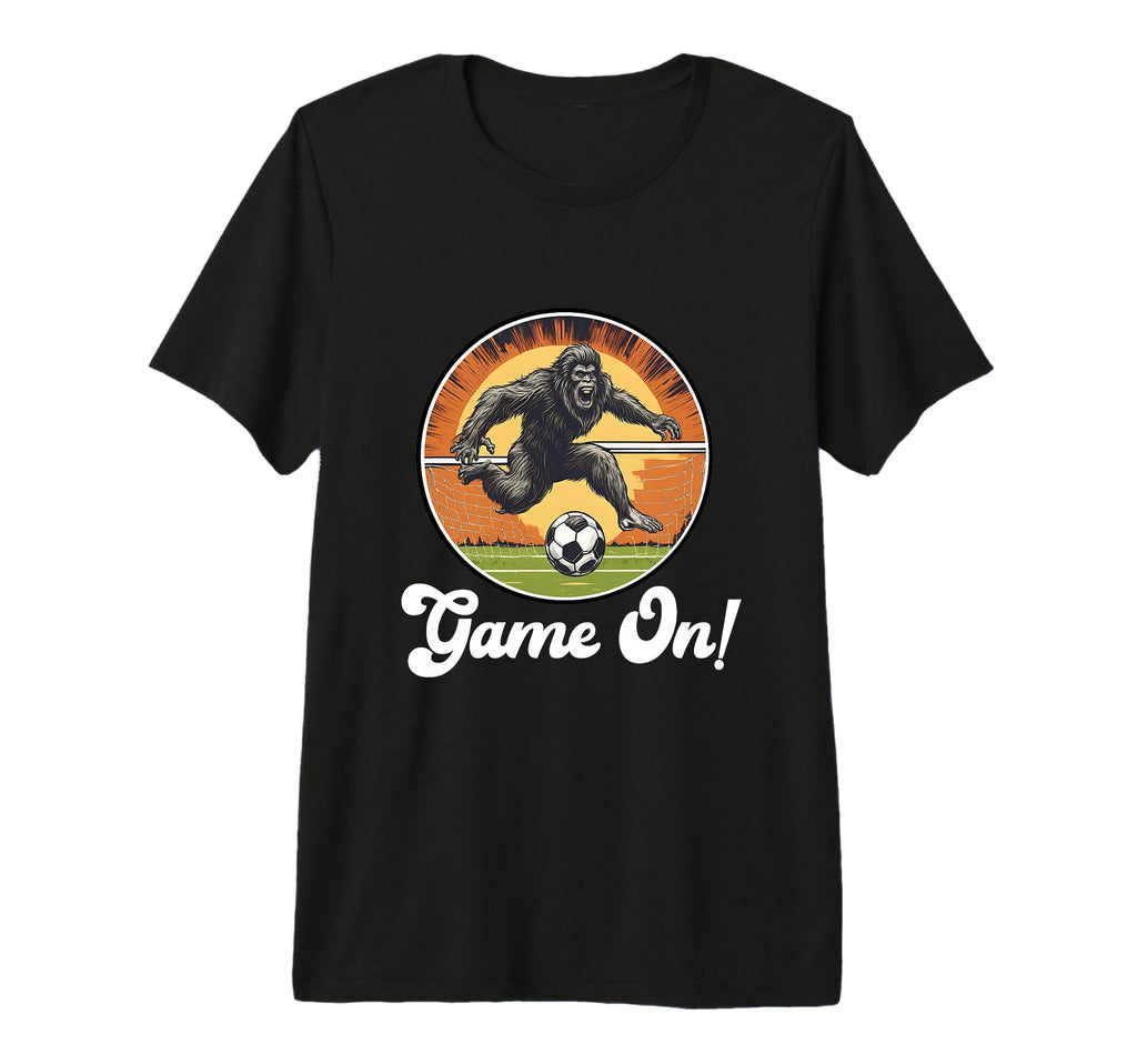 Bigfoot Sasquatch Goalie Player Soccer T-Shirt - Custom Art Print Unisex - T-Shirt, Sweatshirt, Hoodie