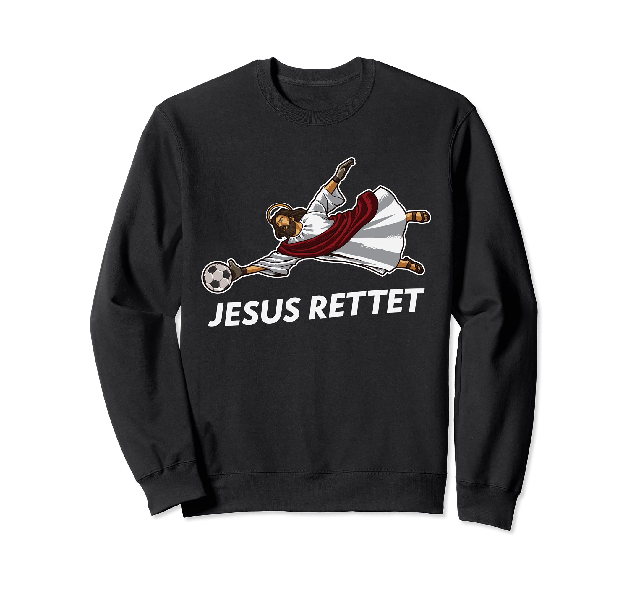 Jesus Rescue Funny Football Jesus Sweatshirt - Minimalist Print for Adults - T-Shirt, Sweatshirt, Hoodie