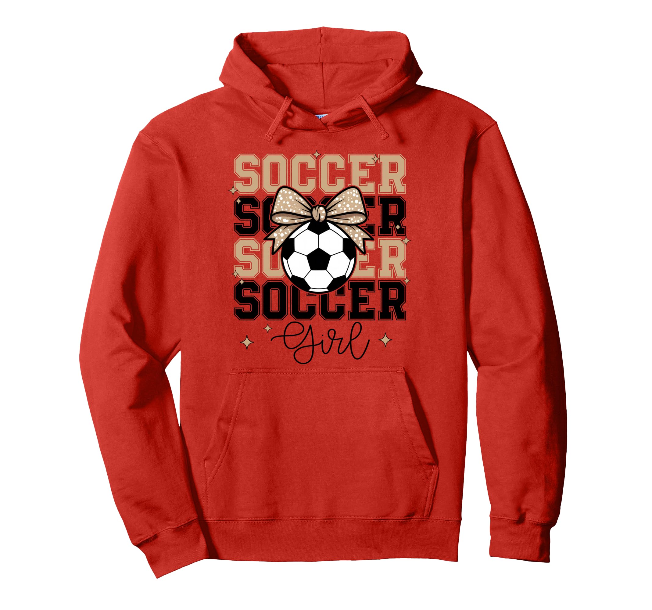 Groovy Soccer Coquette Bow Soccer Sports Hoodie - Trendy Graphic Unisex - T-Shirt, Sweatshirt, Hoodie