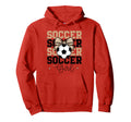 Groovy Soccer Coquette Bow Soccer Hoodie - Custom Art Print Men Women - T-Shirt, Sweatshirt, Hoodie