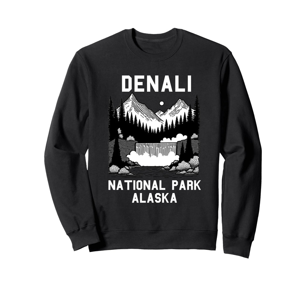 Denali National Park Souvenir Sweatshirt - Minimalist Print for Adults - T-Shirt, Sweatshirt, Hoodie