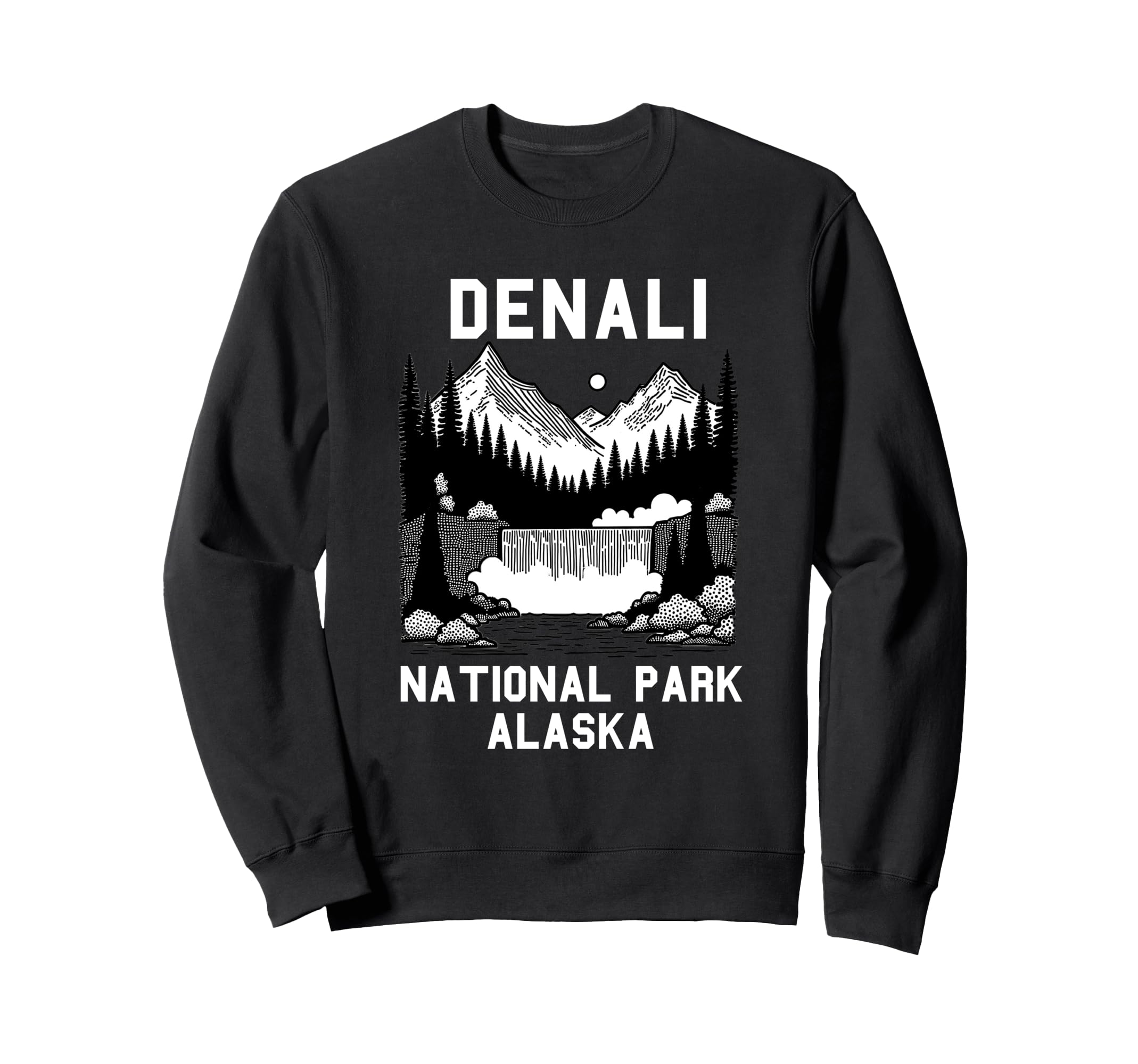 Denali National Park Souvenir Sweatshirt - Minimalist Print for Adults - T-Shirt, Sweatshirt, Hoodie