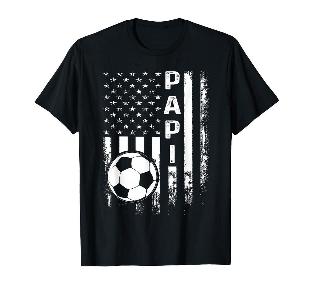 Soccer Papi American Flag T-Shirt - Casual Everyday Wear Unisex - T-Shirt, Sweatshirt, Hoodie