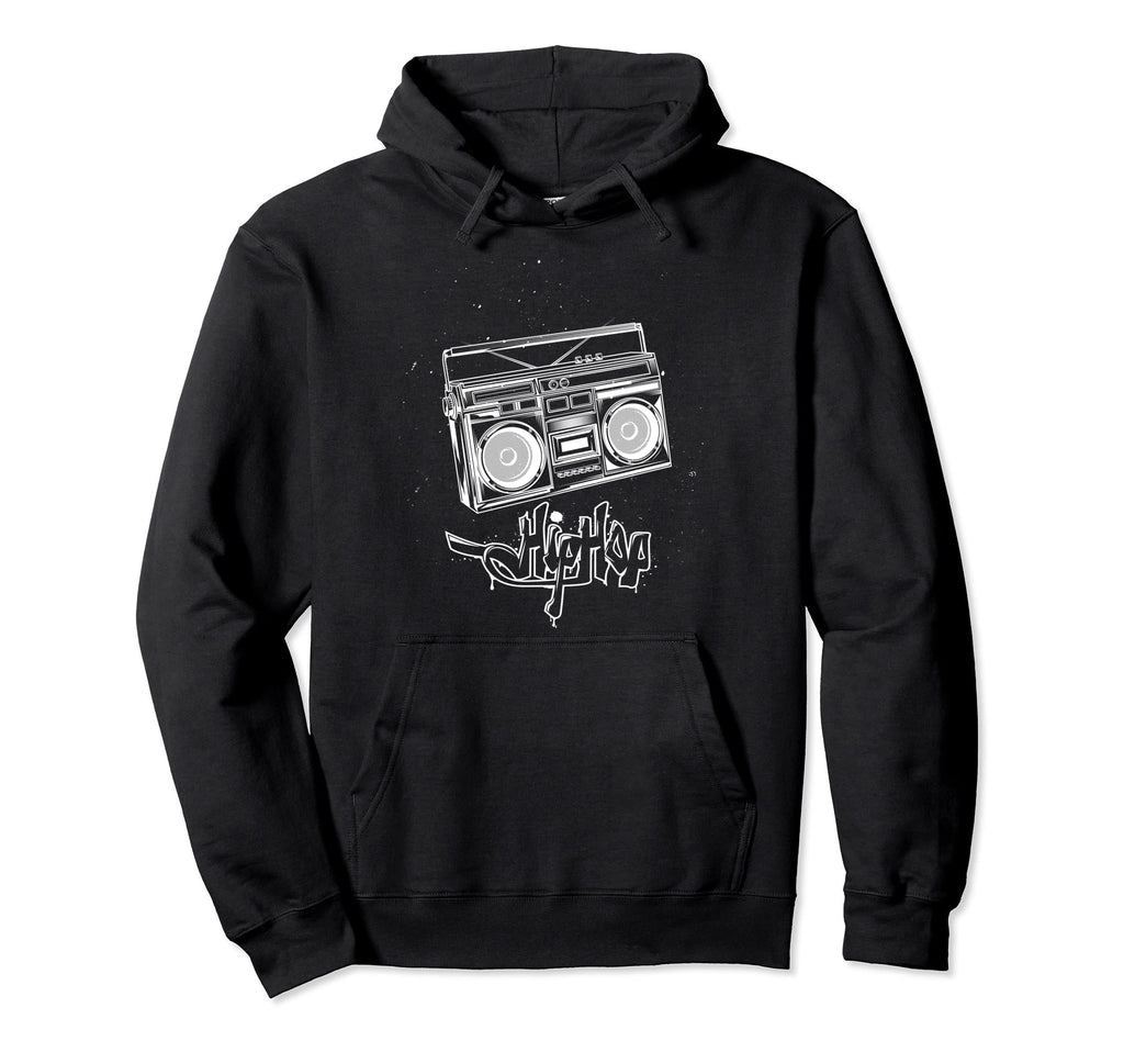 Old School Hip Hop Boombox Hoodie - Streetwear Style for Adults - T-Shirt, Sweatshirt, Hoodie