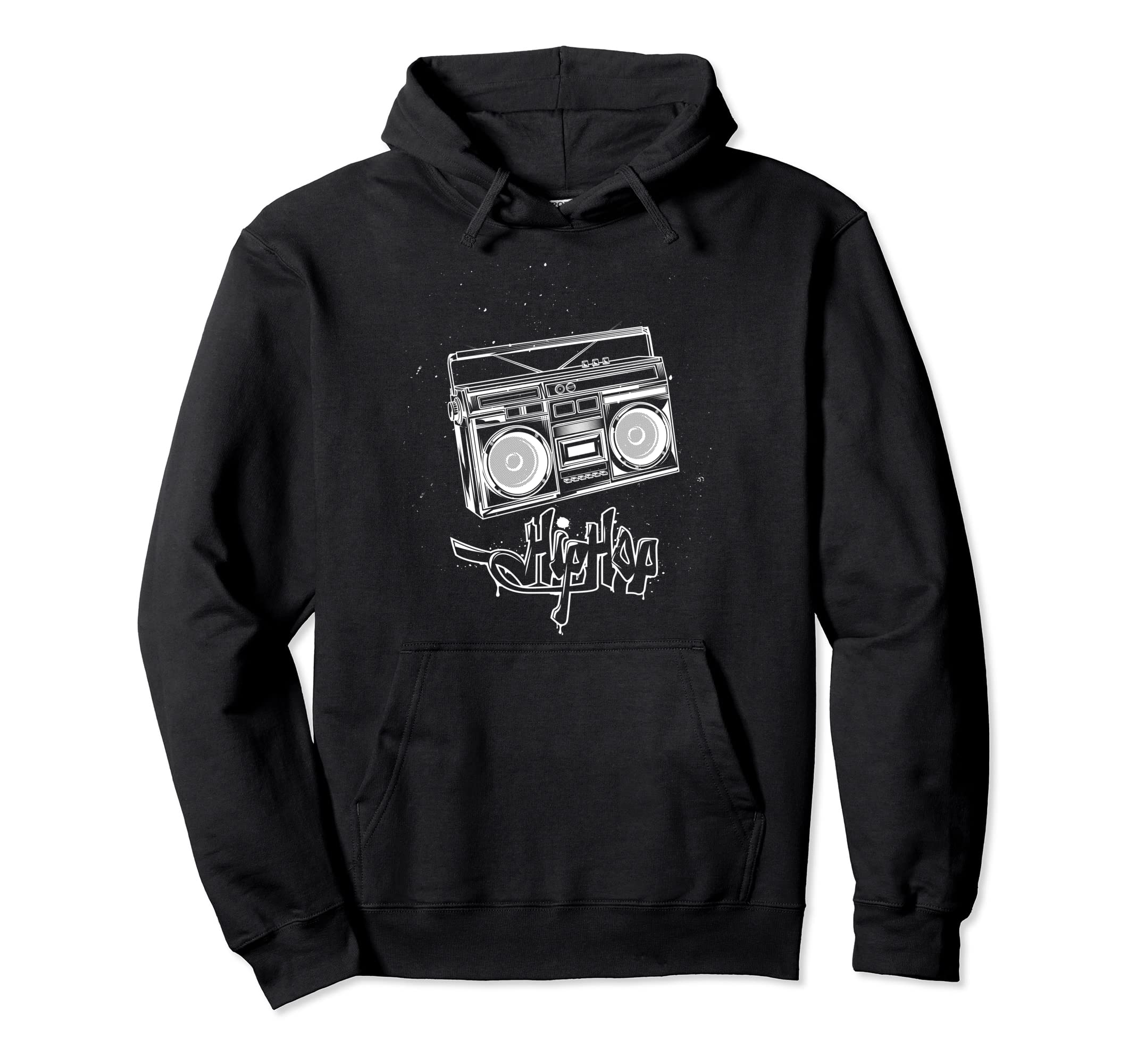 Old School Hip Hop Boombox Hoodie - Streetwear Style for Adults - T-Shirt, Sweatshirt, Hoodie