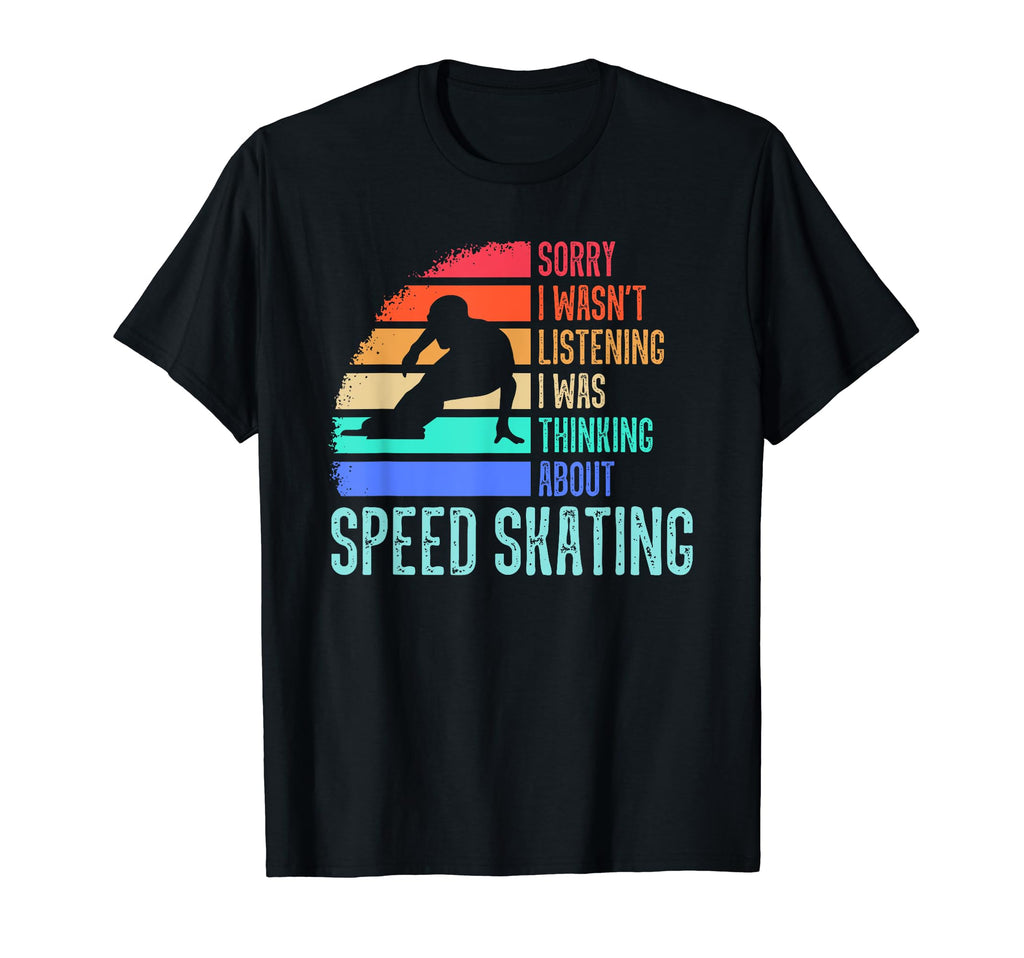 Speed Skating Ice Skater Long Track T-Shirt - Graphic Print Men Women - T-Shirt, Sweatshirt, Hoodie