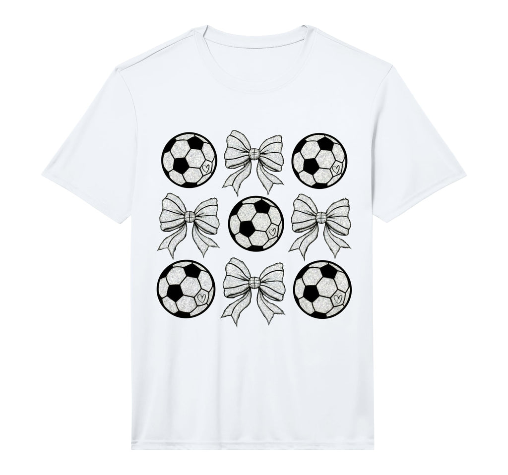 Soccer Bow Game Day Soccer Coquette T-Shirt - Novelty Apparel for Adults - T-Shirt, Sweatshirt, Hoodie