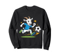 Football Goat Striker Cartoon Sweatshirt - Fun Novelty Design for Adults - T-Shirt, Sweatshirt, Hoodie