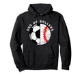 Dad Ballers Funny Soccer Baseball Dad Hoodie - Aesthetic Graphic for Adults - T-Shirt, Sweatshirt, Hoodie