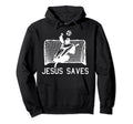 Jesus Saves Soccer Funny Football Hoodie - Streetwear Style for Adults - T-Shirt, Sweatshirt, Hoodie