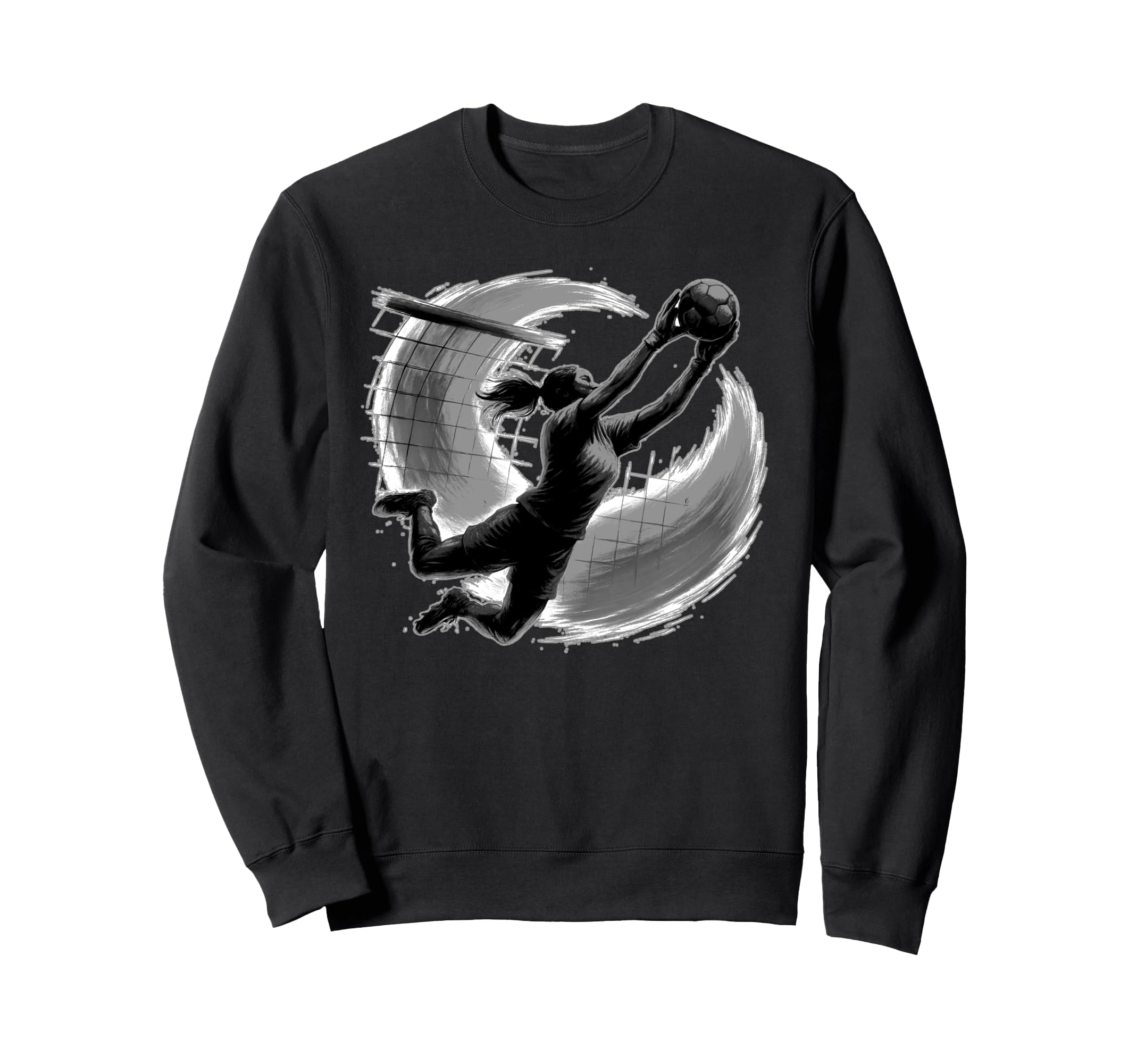 Fearless Female Goalkeeper Soccer Action Sweatshirt - Trendy Graphic Unisex - T-Shirt, Sweatshirt, Hoodie