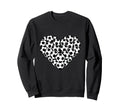 Heart Shaped Soccer Ball Pattern Sweatshirt - Fun Novelty Design for Adults - T-Shirt, Sweatshirt, Hoodie