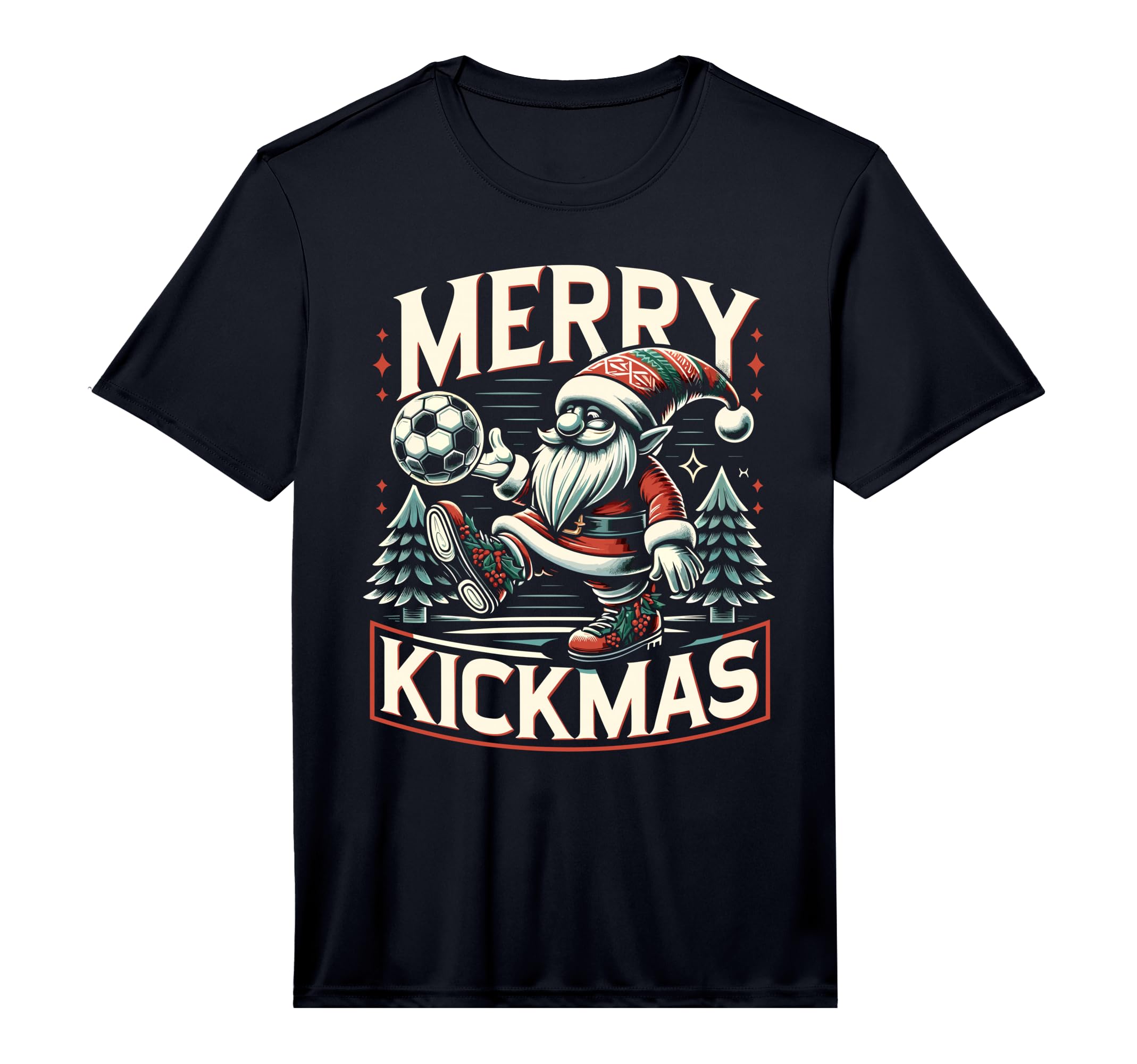 Soccer Gnome Merry Kickmas Soccer T-Shirt - Novelty Apparel Men Women - T-Shirt, Sweatshirt, Hoodie