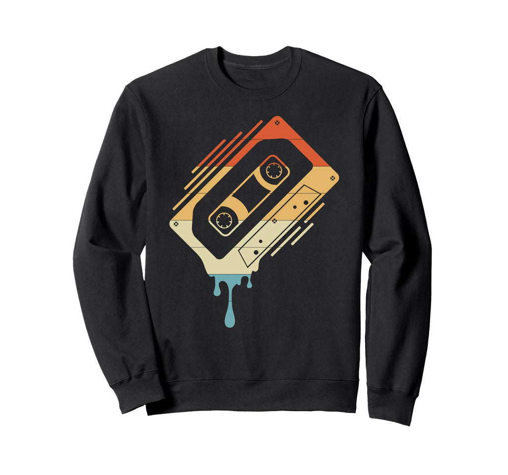 Dripping Cassette Tape Sweatshirt - Graphic Print for Adults - T-Shirt, Sweatshirt, Hoodie