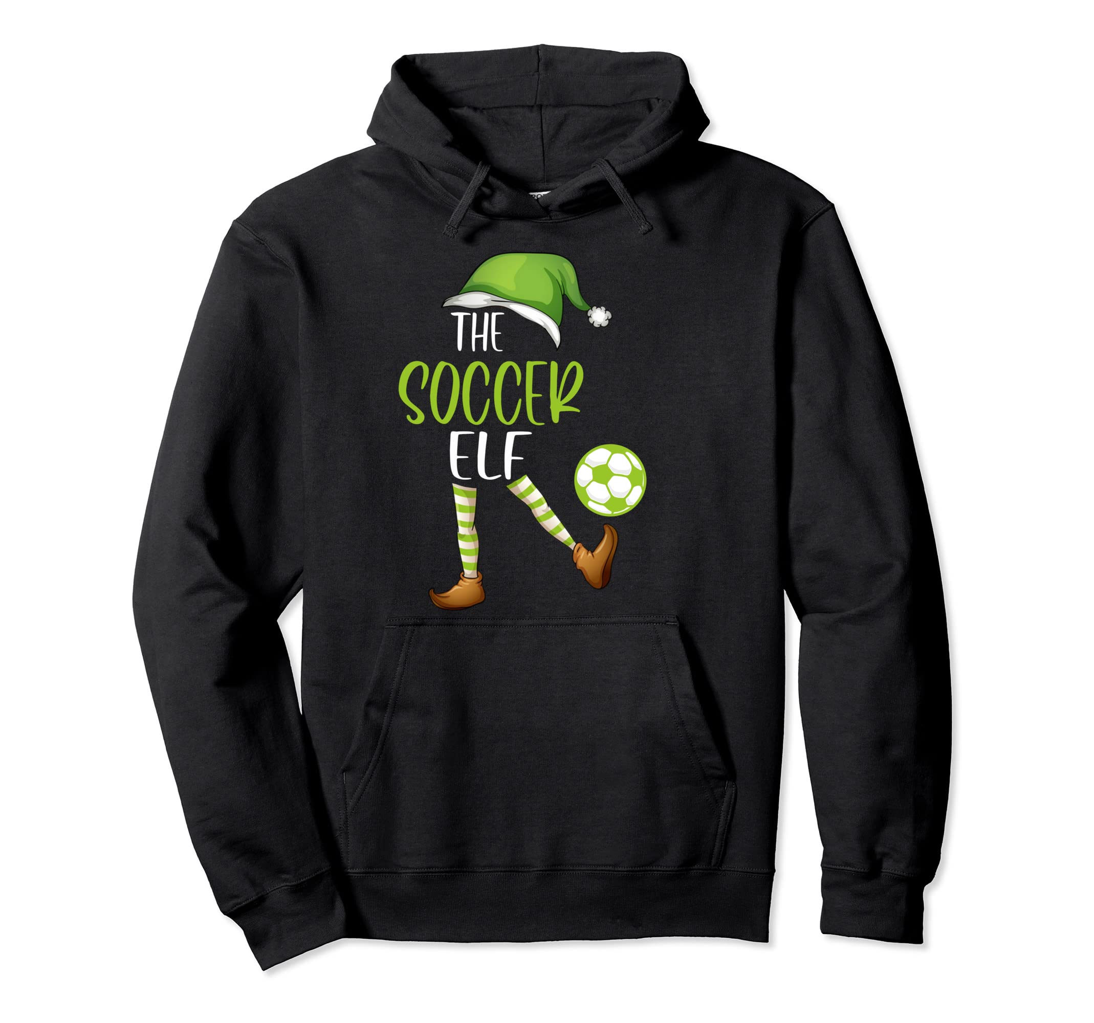 Soccer Elf Matching Family Group Pajama Hoodie - Trendy Graphic Men Women - T-Shirt, Sweatshirt, Hoodie