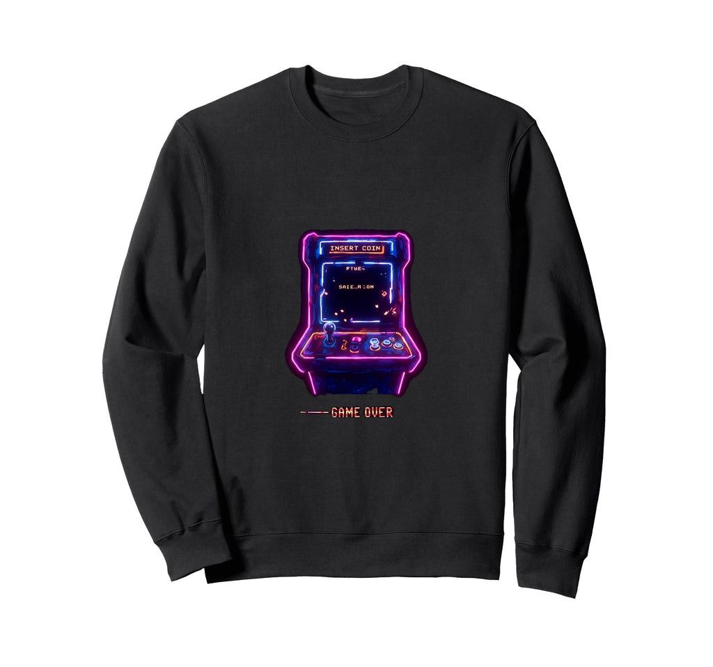 Gaming Arcade Game Over Play Player Sweatshirt - Custom Art Print Unisex - T-Shirt, Sweatshirt, Hoodie
