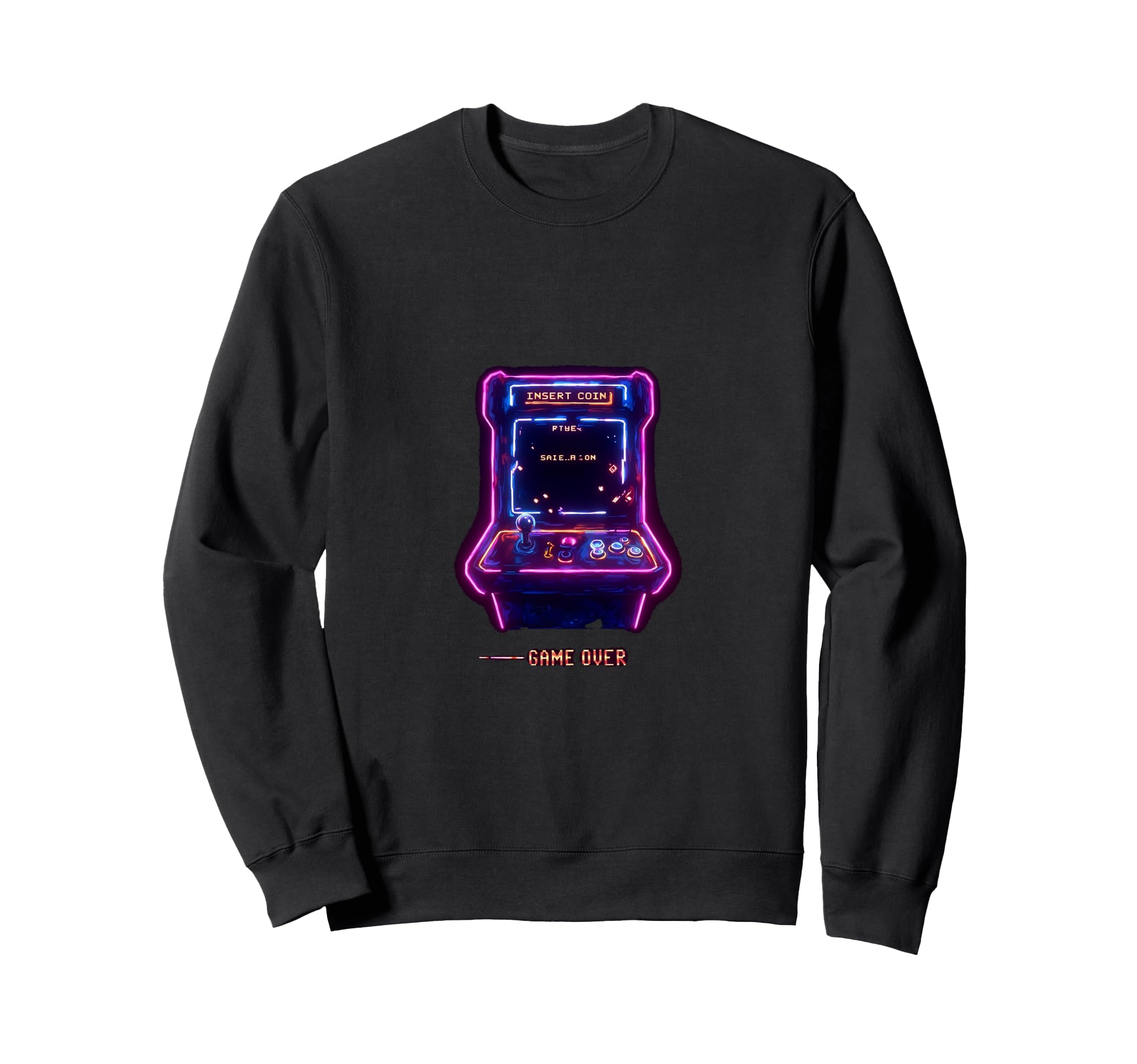 Gaming Arcade Game Over Play Player Sweatshirt - Custom Art Print Unisex - T-Shirt, Sweatshirt, Hoodie