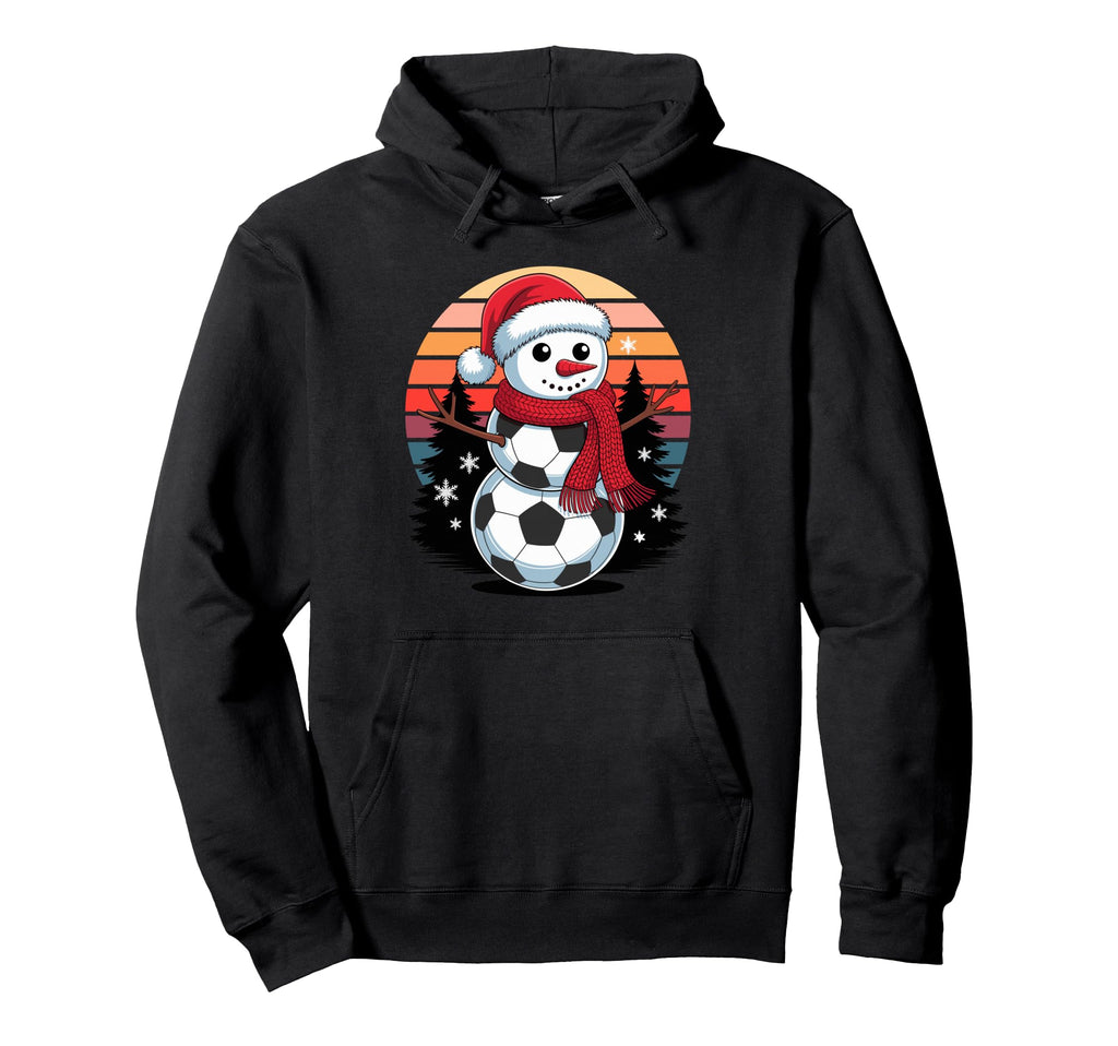 Snowman Soccer Ball Football Hoodie - Graphic Print Unisex - T-Shirt, Sweatshirt, Hoodie