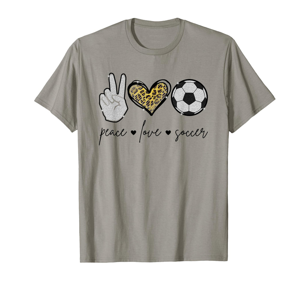 Peace Love Soccer Funny Soccer Mom Sports T-Shirt - Trendy Graphic Unisex - T-Shirt, Sweatshirt, Hoodie