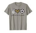 Peace Love Soccer Funny Soccer Mom T-Shirt - Aesthetic Graphic for Adults - T-Shirt, Sweatshirt, Hoodie